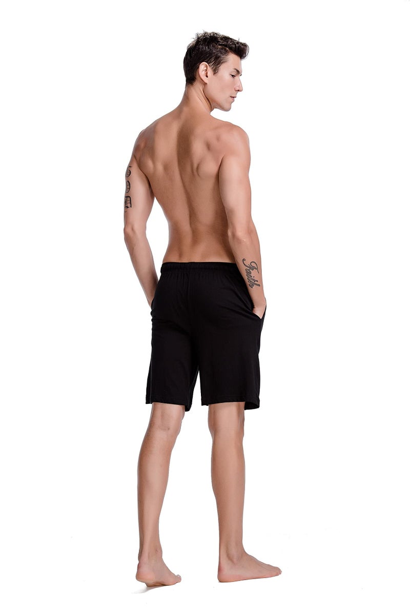 CYZ Collection CYZMen'sSleepShorts-BlackGreyMelange2PK-XL - Image 4